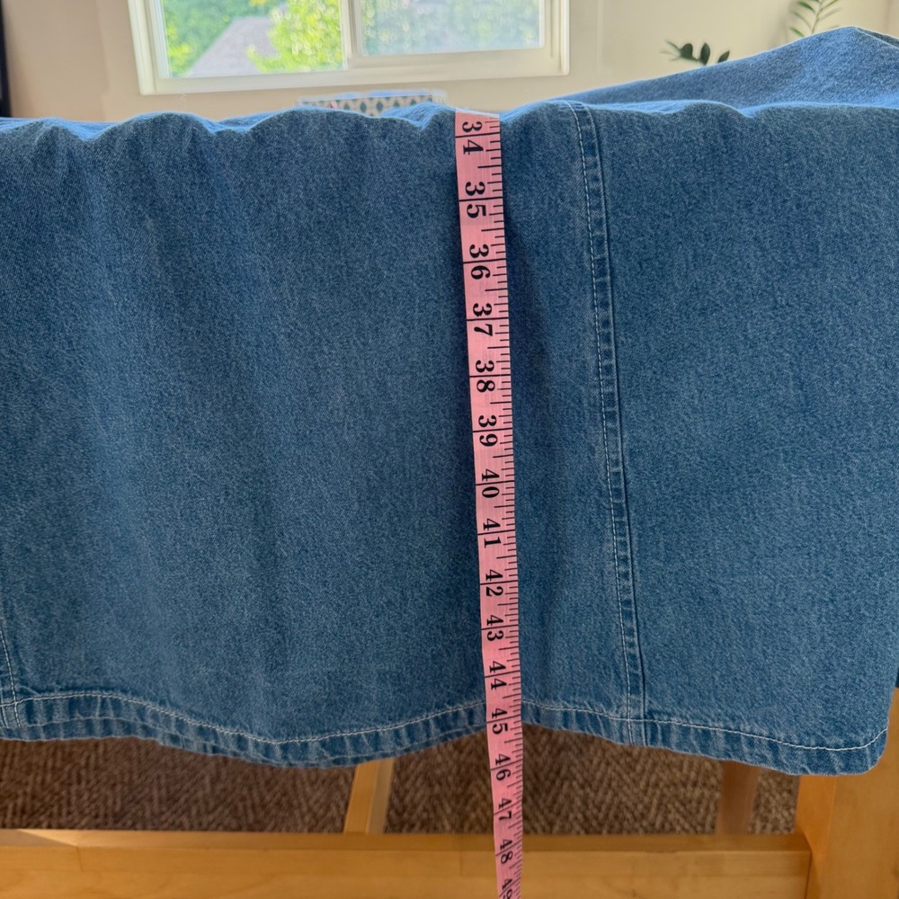 Sketches Clothing Vintage 100% Cotton Denim Eyelet Detailed Maxi Dress Size 10 - Picture 8 of 8